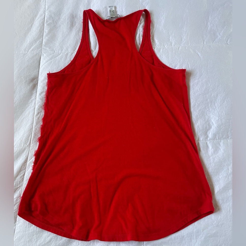 Mango Chiffon Red Roses Racerback Tank Size M - Picture 3 of 6